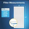 imageFiltrete 16x25x1 AC Furnace Air Filter MERV 13 MPR 1900 Premium Allergen BacteriaampampVirus Filter 3Month Pleated 1Inch Electrostatic Air Cleaning Filter 2Pack Actual Size 15719x2472x078 in14x24x1