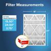 imageFiltrete 20x25x4 AC Furnace Air Filter MPR 1000 MERV 11 Fits Honeywell ampamp AprilAire SpaceGard Allergen Defense Electrostatic Air Cleaning Filter 2Pack actual size 1988 x 2463 x 43116x25x4 SlimFit