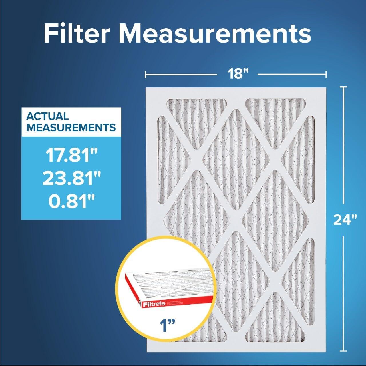 imageFiltrete 14x20x1 AC Furnace Air Filter MERV 11 MPR 1000 Micro Allergen Defense 3Month Pleated 1Inch Electrostatic Air Cleaning Filter 2 Pack Actual Size 13781 x 19781 x 084 in18x24x1