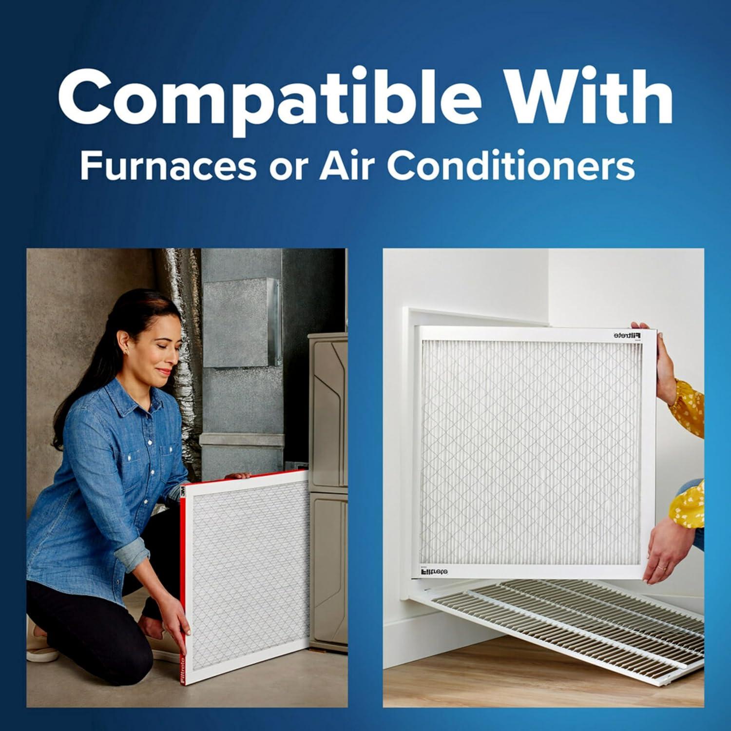imageFiltrete 14x20x1 AC Furnace Air Filter MERV 11 MPR 1000 Micro Allergen Defense 3Month Pleated 1Inch Electrostatic Air Cleaning Filter 2 Pack Actual Size 13781 x 19781 x 084 in18x24x1