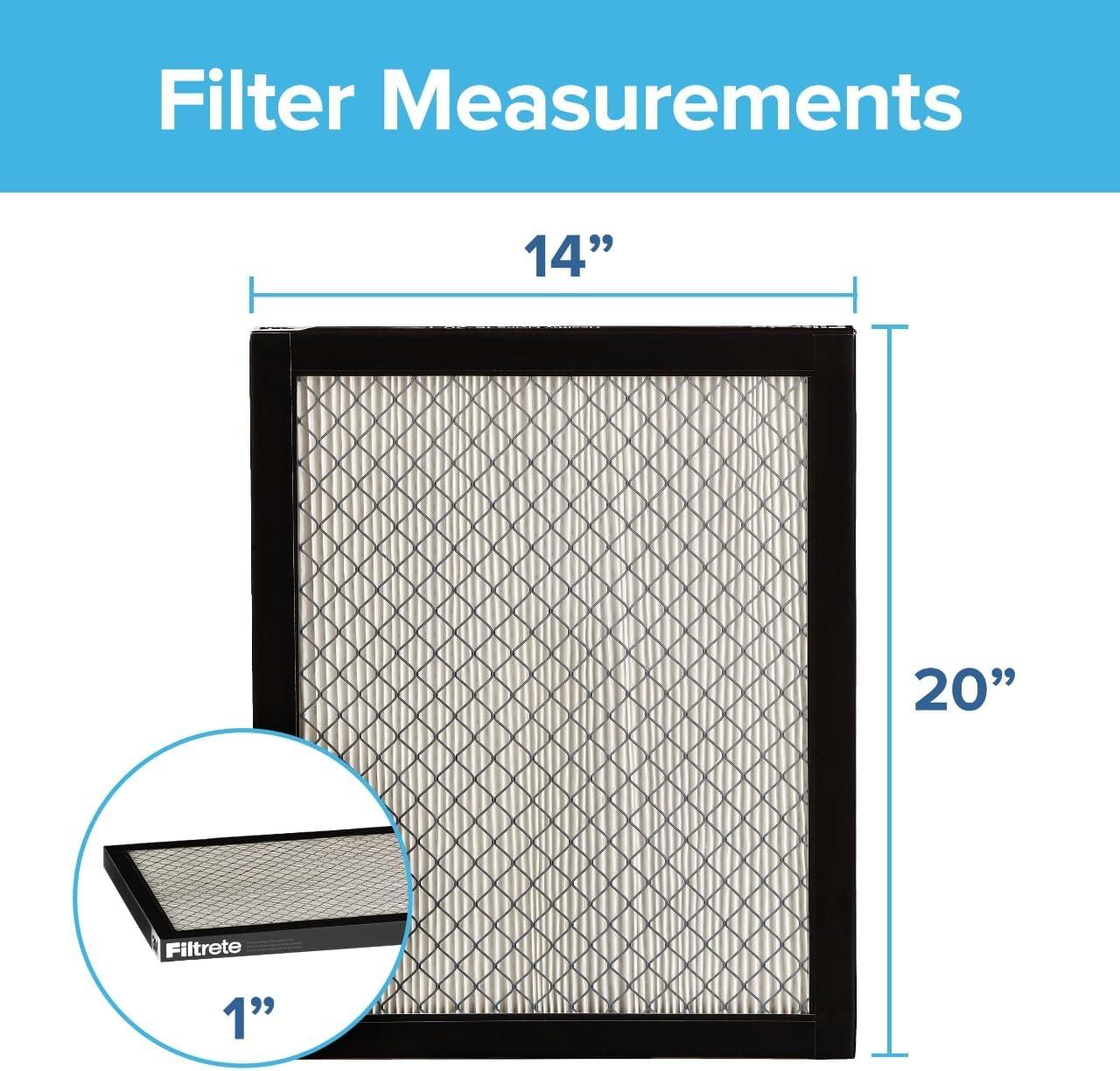 imageFiltrete 14x20x1 Air Filter MPR 2800 MERV 14 Healthy Living Ultrafine Particle Reduction 3Month Pleated 1Inch Air Filters 2 Filters14 x 20 x 1