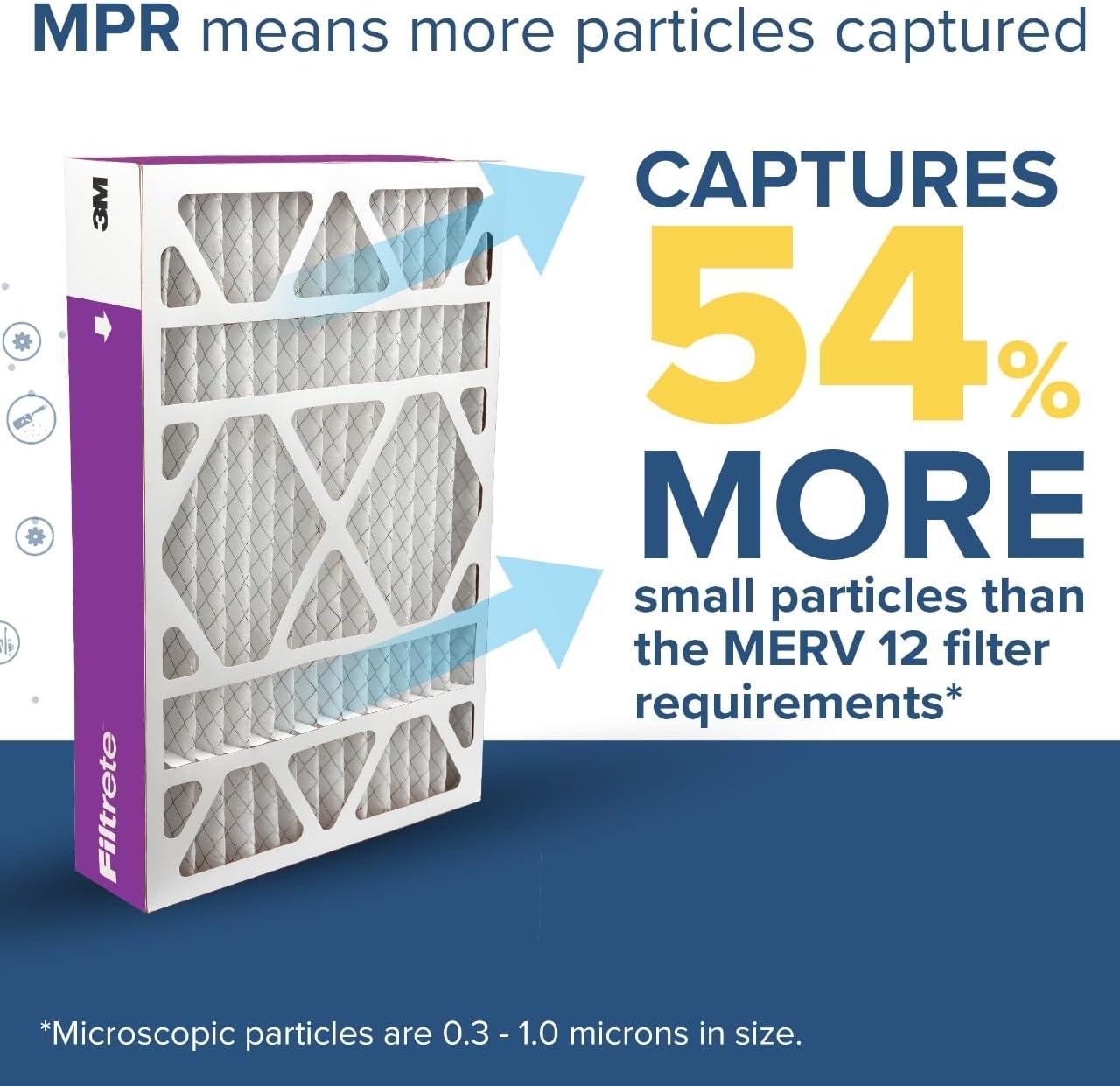 imageFiltrete 16x25x4 AC Furnace Air Filter MPR 1550 MERV 12 Fits Lennox ampamp Honeywell CERTIFIED Asthma ampamp Allergy Friendly Electrostatic Air Cleaning Filter 2Pack Actual Size 1588x2456x431 in20x25x6