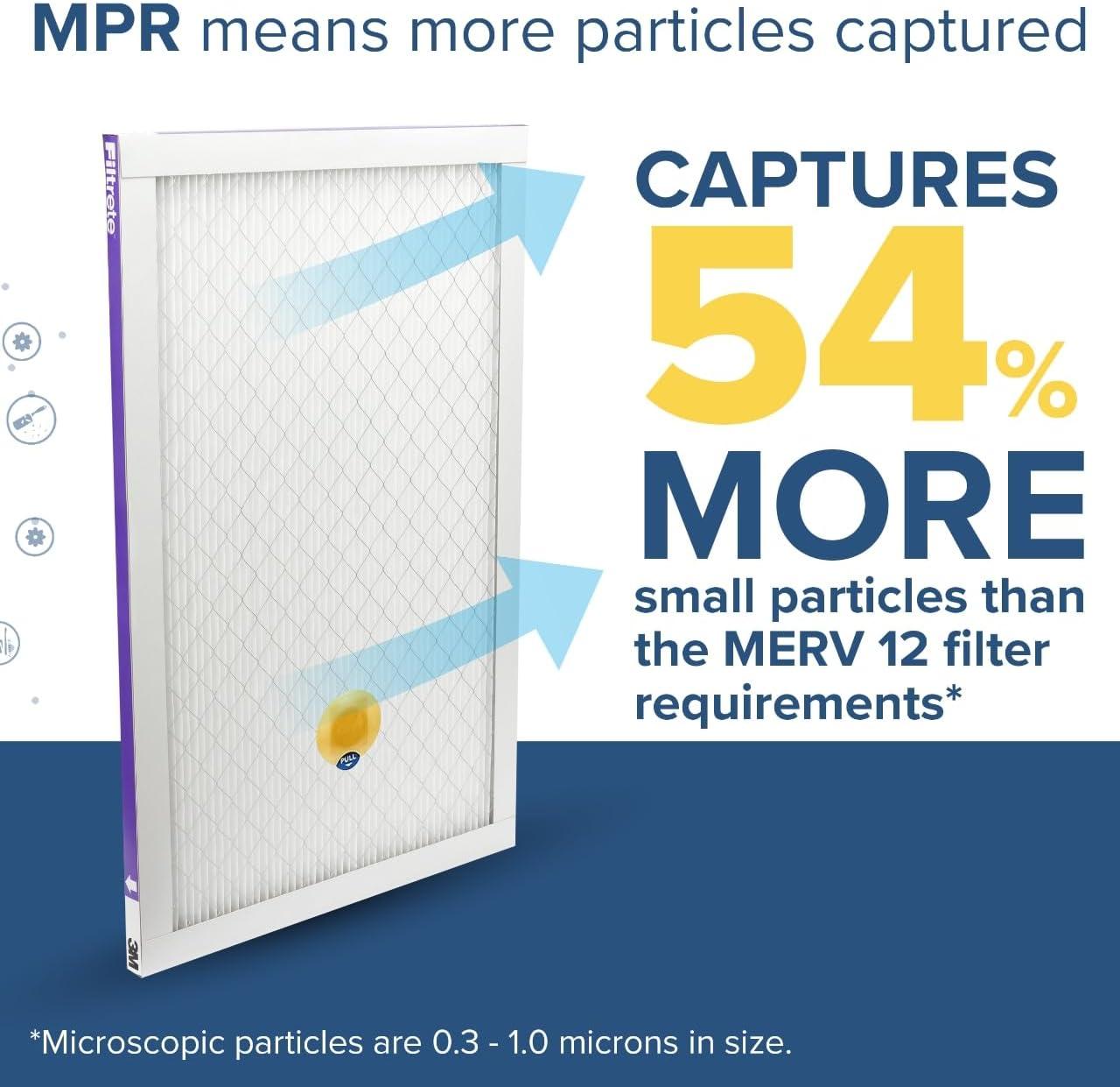 imageFiltrete 20x25x1 AC Furnace SMART Air Filter MERV 12 MPR 1500 Track Filter Life With Bluetooth Enabled Sensor CERTIFIED asthma ampamp allergy friendly 2Pack Actual Size 19719x24688x078 in20 x 20 x 20