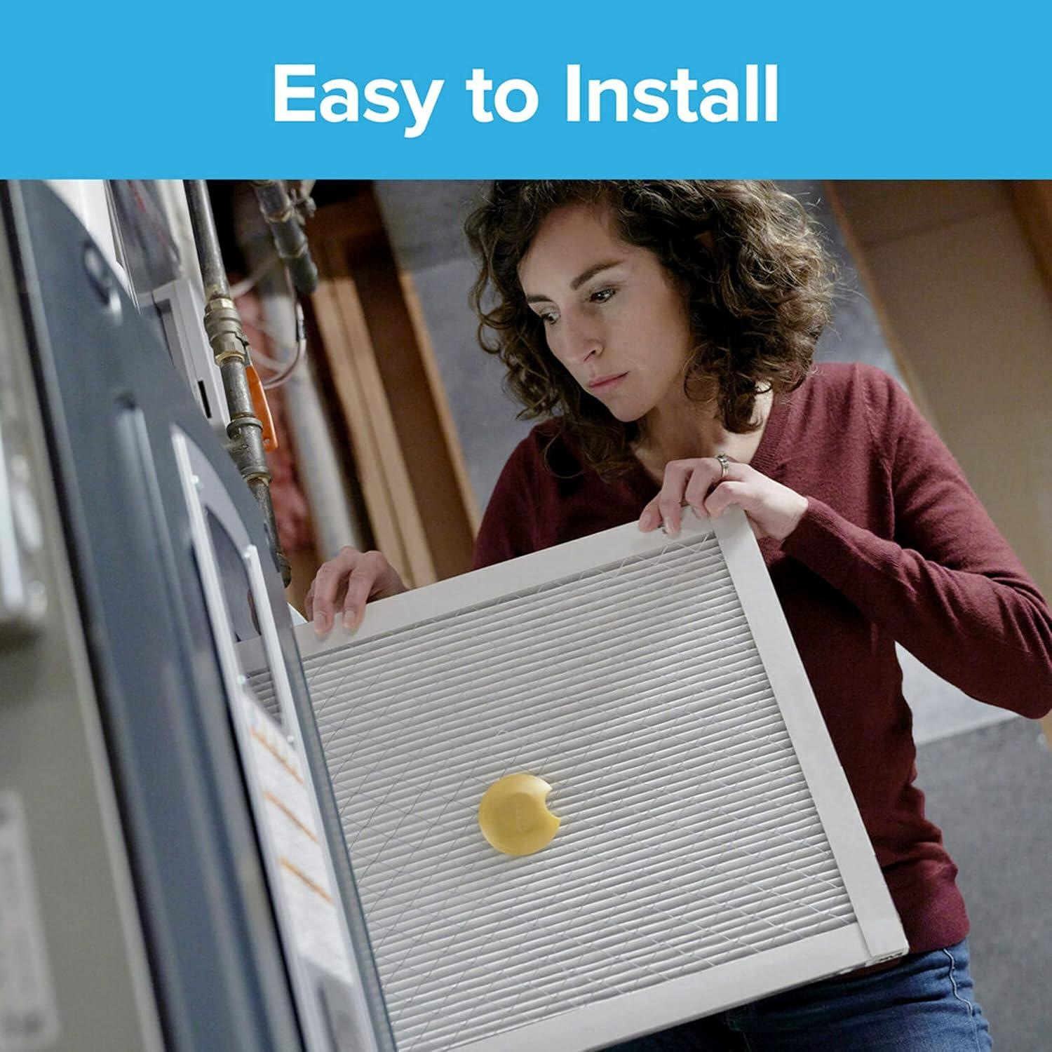 imageFiltrete 20x25x1 AC Furnace SMART Air Filter MERV 12 MPR 1500 Track Filter Life With Bluetooth Enabled Sensor CERTIFIED asthma ampamp allergy friendly 2Pack Actual Size 19719x24688x078 in12x12x1