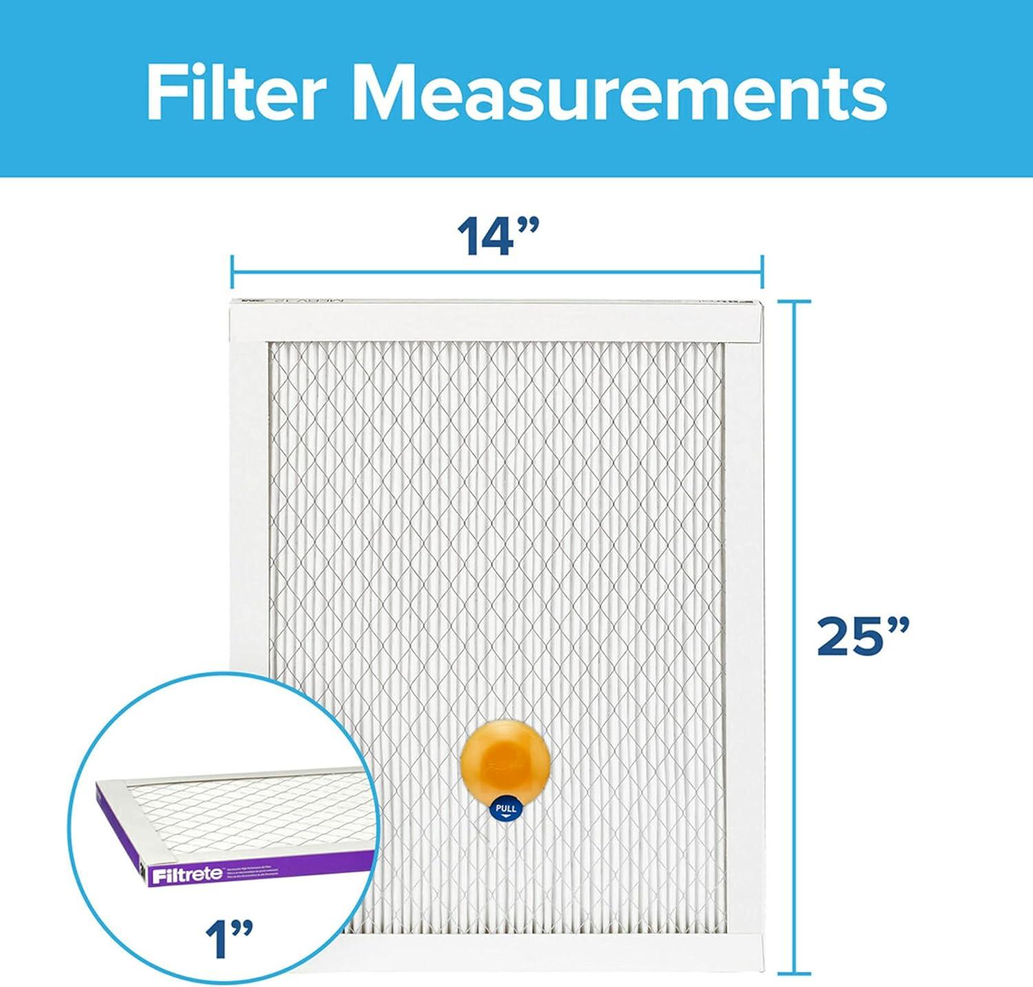 imageFiltrete 20x25x1 AC Furnace SMART Air Filter MERV 12 MPR 1500 Track Filter Life With Bluetooth Enabled Sensor CERTIFIED asthma ampamp allergy friendly 2Pack Actual Size 19719x24688x078 in14x25x1