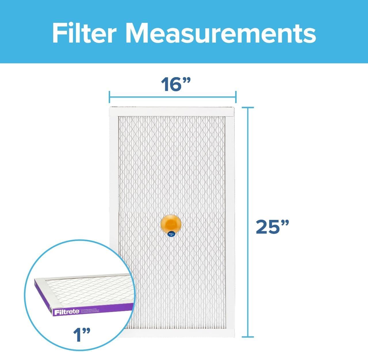 imageFiltrete 20x25x1 AC Furnace SMART Air Filter MERV 12 MPR 1500 Track Filter Life With Bluetooth Enabled Sensor CERTIFIED asthma ampamp allergy friendly 2Pack Actual Size 19719x24688x078 in16x25x1