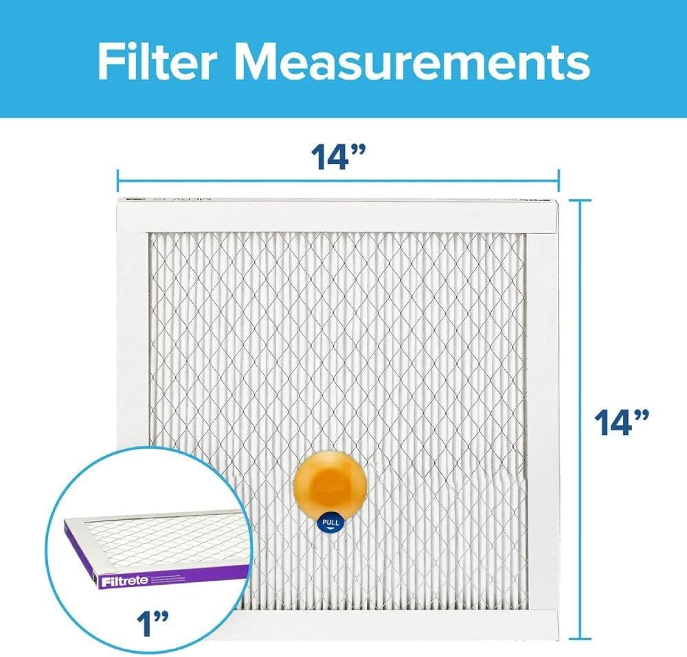 imageFiltrete 20x25x1 AC Furnace SMART Air Filter MERV 12 MPR 1500 Track Filter Life With Bluetooth Enabled Sensor CERTIFIED asthma ampamp allergy friendly 2Pack Actual Size 19719x24688x078 in14x14x1