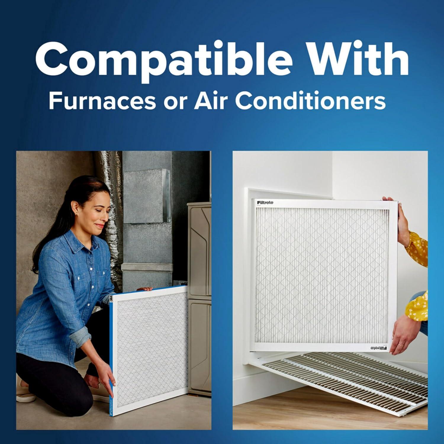 imageFiltrete 20x30x1 AC Furnace Air Filter MERV 12 MPR 1500 CERTIFIED asthma ampamp allergy friendly 3 Month Pleated 1Inch Electrostatic Air Cleaning Filter 2Pack Actual Size 1981x2981x078 in12x20x1