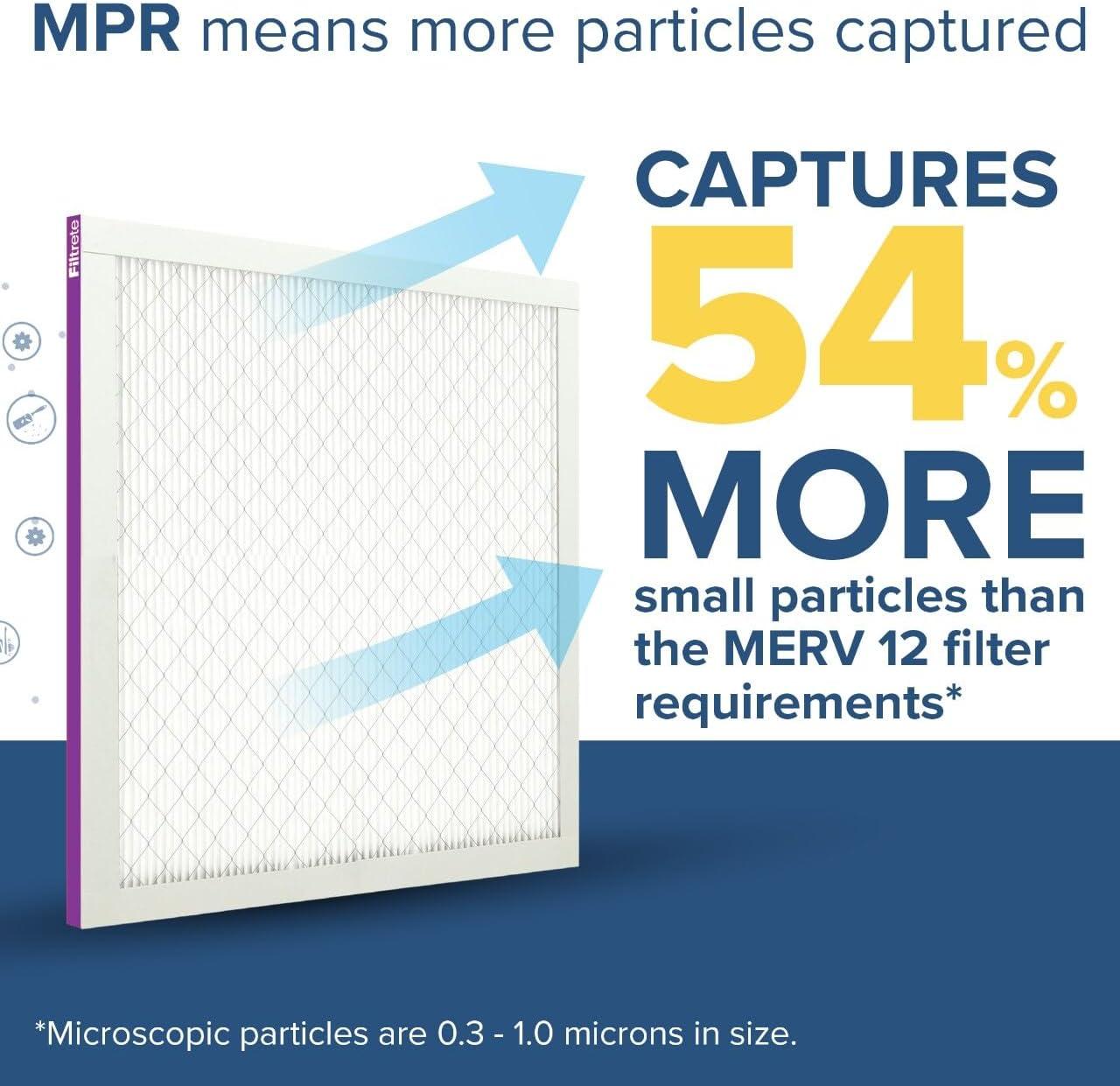 imageFiltrete 20x30x1 AC Furnace Air Filter MERV 12 MPR 1500 CERTIFIED asthma ampamp allergy friendly 3 Month Pleated 1Inch Electrostatic Air Cleaning Filter 2Pack Actual Size 1981x2981x078 in12x12x1