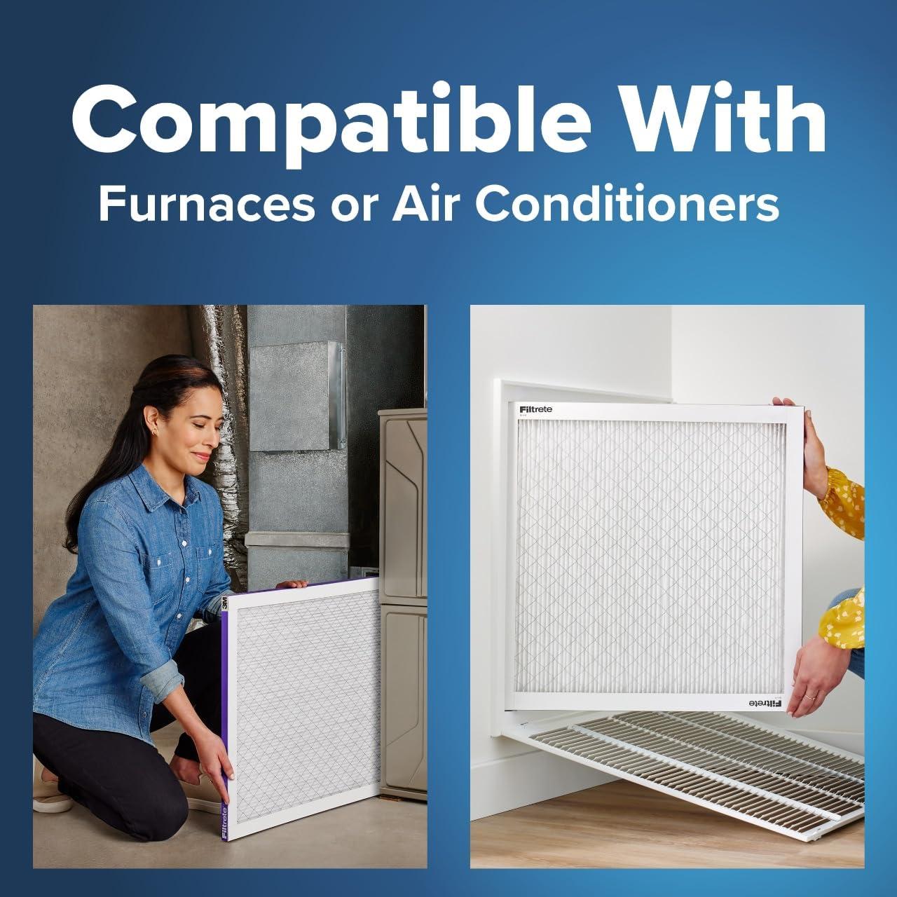 imageFiltrete 20x30x1 AC Furnace Air Filter MERV 12 MPR 1500 CERTIFIED asthma ampamp allergy friendly 3 Month Pleated 1Inch Electrostatic Air Cleaning Filter 2Pack Actual Size 1981x2981x078 in12x12x1