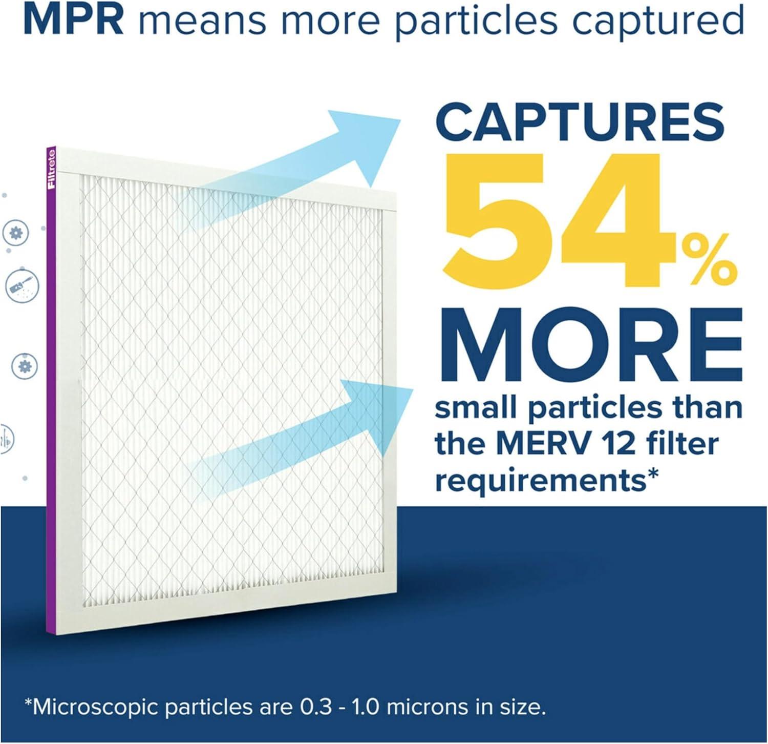 imageFiltrete 20x30x1 AC Furnace Air Filter MERV 12 MPR 1500 CERTIFIED asthma ampamp allergy friendly 3 Month Pleated 1Inch Electrostatic Air Cleaning Filter 2Pack Actual Size 1981x2981x078 in16x20x1