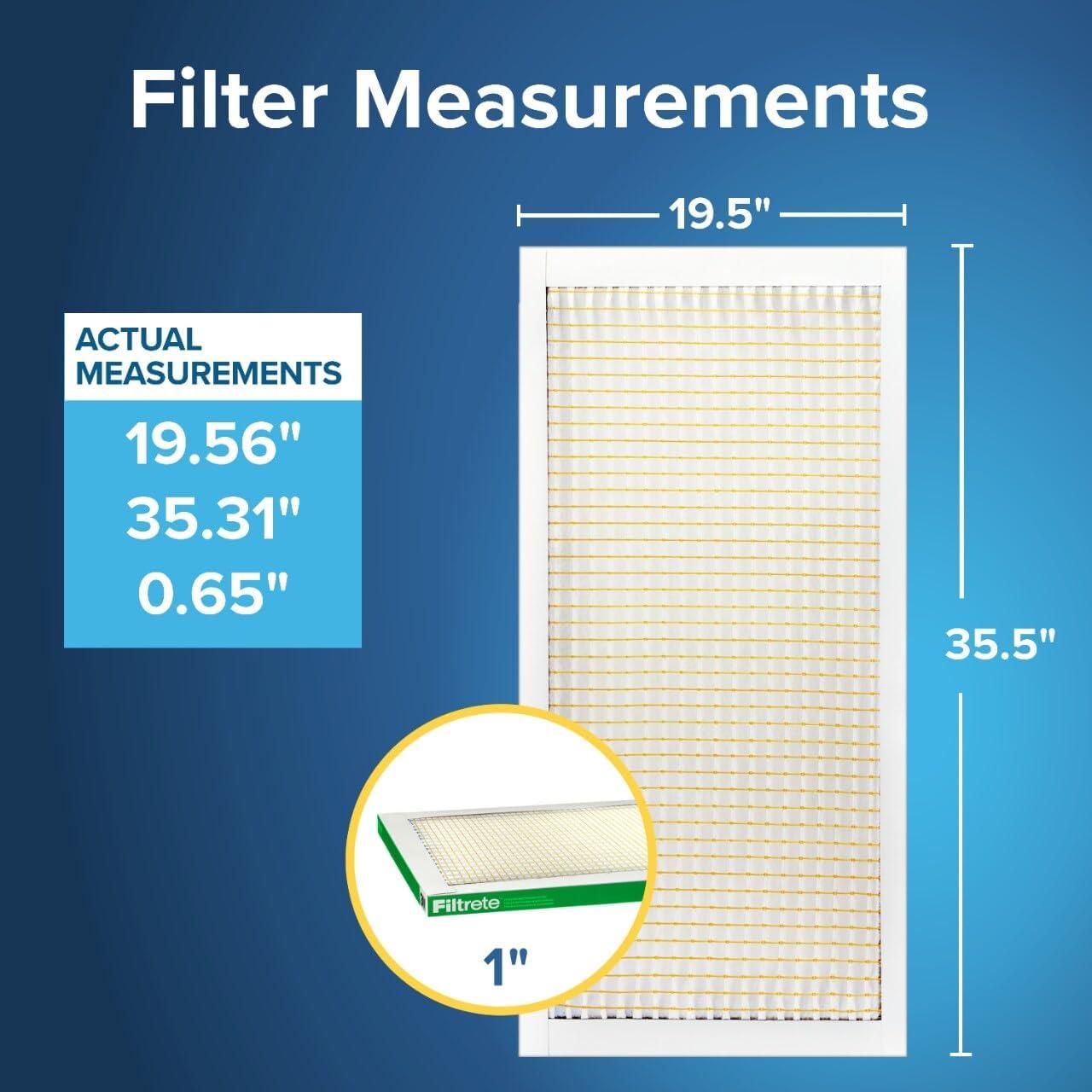 imageFiltrete Electrostatic Air Filter 700 MPR 16 in x 25 in x 1 in 406 cm x 635 cm x 25 cm195x355x1
