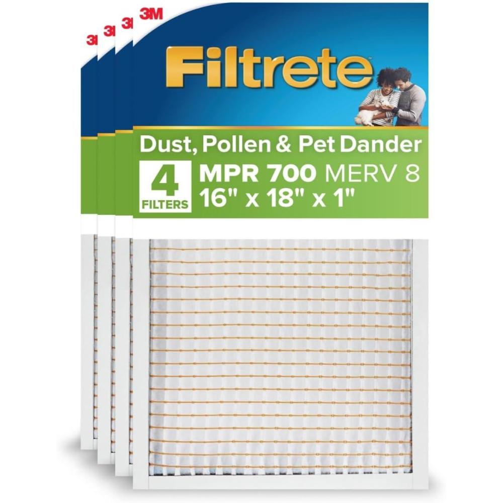 imageFiltrete Electrostatic Air Filter 700 MPR 16 in x 25 in x 1 in 406 cm x 635 cm x 25 cm16x18x1