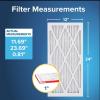 imageFiltrete 16x20x1 AC Furnace Air Filter MERV 11 MPR 1000 Micro Allergen Defense 3Month Pleated 1Inch Electrostatic Air Cleaning Filter 6 Pack Actual Size 1569 x 1969 x 081 in12x24x1