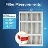 imageFiltrete 16x25x4 AC Furnace Air Filter MPR 1000 MERV 11 Fits Lennox ampamp Honeywell Devices Allergen Defense Electrostatic Air Cleaning Filter 4Pack actual size 1588 x 2456 x 43120x25x4