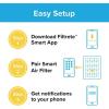 imageFiltrete 20x25x1 AC Furnace SMART Air Filter MERV 12 MPR 1500 Track Filter Life With Bluetooth Enabled Sensor CERTIFIED asthma ampamp allergy friendly 2Pack Actual Size 19719x24688x078 in14x14x1
