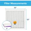 imageFiltrete 20x25x1 AC Furnace SMART Air Filter MERV 12 MPR 1500 Track Filter Life With Bluetooth Enabled Sensor CERTIFIED asthma ampamp allergy friendly 2Pack Actual Size 19719x24688x078 in12x12x1