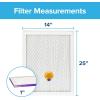 imageFiltrete 20x25x1 AC Furnace SMART Air Filter MERV 12 MPR 1500 Track Filter Life With Bluetooth Enabled Sensor CERTIFIED asthma ampamp allergy friendly 2Pack Actual Size 19719x24688x078 in14x25x1