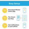 imageFiltrete 20x25x1 AC Furnace SMART Air Filter MERV 12 MPR 1500 Track Filter Life With Bluetooth Enabled Sensor CERTIFIED asthma ampamp allergy friendly 2Pack Actual Size 19719x24688x078 in14x25x1