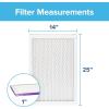imageFiltrete 20x30x1 AC Furnace Air Filter MERV 12 MPR 1500 CERTIFIED asthma ampamp allergy friendly 3 Month Pleated 1Inch Electrostatic Air Cleaning Filter 2Pack Actual Size 1981x2981x078 in14x25x1