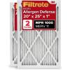 imageFiltrete 14x20x1 AC Furnace Air Filter MERV 11 MPR 1000 Micro Allergen Defense 3Month Pleated 1Inch Electrostatic Air Cleaning Filter 2 Pack Actual Size 13781 x 19781 x 084 in20x25x1