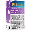 imageFiltrete 16x25x4 AC Furnace Air Filter MPR 1550 MERV 12 Fits Lennox ampamp Honeywell CERTIFIED Asthma ampamp Allergy Friendly Electrostatic Air Cleaning Filter 2Pack Actual Size 1588x2456x431 in20x25x6