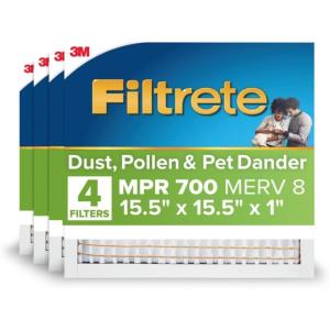 imageFiltrete Electrostatic Air Filter 700 MPR 16 in x 25 in x 1 in 406 cm x 635 cm x 25 cm155x155x1