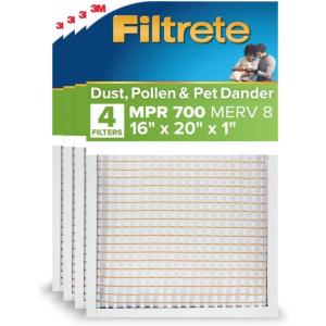 imageFiltrete Electrostatic Air Filter 700 MPR 16 in x 25 in x 1 in 406 cm x 635 cm x 25 cm16x20x1