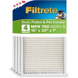 imageFiltrete Electrostatic Air Filter 700 MPR 16 in x 25 in x 1 in 406 cm x 635 cm x 25 cm16x30x1