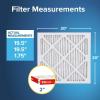 imageFiltrete 20x20x2 AC Furnace Air Filter MERV 11 MPR 1000 Allergen Defense 3Month Pleated 2Inch Electrostatic Air Cleaning Filter 4 Pack Actual Size 195 x 195 x 175 in