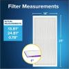 imageFiltrete 12x24x1 AC Furnace Air Filter MERV 12 MPR 1500 CERTIFIED asthma ampamp allergy friendly 3 Month Pleated 1Inch Electrostatic Air Cleaning Filter 4Pack Actual Size 1169 x 2369 x 078 in14x25x1