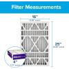 imageFiltrete 20x25x4 Slim Fit 375 width AC Furnace Air Filter MPR 1550 MERV 12 Fits AprilAire amp Carrier CERTIFIED Asthma amp Allergy Friendly 2Pack Actual Size 1950 x 2450 x 37516x25x4