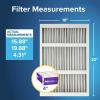 imageFiltrete 20x25x4 Slim Fit 375 width AC Furnace Air Filter MPR 1550 MERV 12 Fits AprilAire amp Carrier CERTIFIED Asthma amp Allergy Friendly 2Pack Actual Size 1950 x 2450 x 37516x20x4