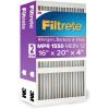 imageFiltrete 20x25x4 Slim Fit 375 width AC Furnace Air Filter MPR 1550 MERV 12 Fits AprilAire amp Carrier CERTIFIED Asthma amp Allergy Friendly 2Pack Actual Size 1950 x 2450 x 37516x20x4