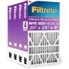 imageFiltrete High Performance Deep Pleat Filter NDP034IN4 20 in x 25 in x 4 in 508 cm x 635 cm x 101 cm 4 packs per case20x25x4SlimFit
