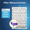 imageFiltrete 16x25x5 AC Furnace Air Filter MPR 1550 MERV 12 Fits Honeywell amp Trion AirBear CERTIFIED Asthma amp Allergy Friendly Electrostatic Air Filter 1Pack actual size 1575 x 2413 x 48847 x 242 x 196