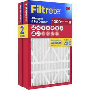 image:imageFiltrete 410 Air Filter AprilAire 410 Replacement Filters MERV 11 MPR 1000 Allergens amp Pet Dander 12Month ACFurnace Filter Cleaner Air Reliable Airflow 2 HVAC Filters