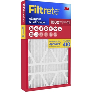 image:imageFiltrete 410 Air Filter AprilAire 410 Replacement Filters MERV 11 MPR 1000 Allergens amp Pet Dander 12Month ACFurnace Filters Cleaner Air Reliable Airflow 1 HVAC Filter