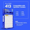image:imageFiltrete 16x25x4 Air Filter Replaces AprilAire 413 Filters MERV 13 MPR 1900 Allergens Bacteria Viruses amp Air Pollutants 12Month ACFurnace Filter Cleaner Air Reliable Airflow 2 HVAC Filters