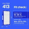 image:imageFiltrete 16x25x4 Air Filter Replaces AprilAire 413 Filters MERV 13 MPR 1900 Allergens Bacteria Viruses amp Air Pollutants 12Month ACFurnace Filter Cleaner Air Reliable Airflow 2 HVAC Filters